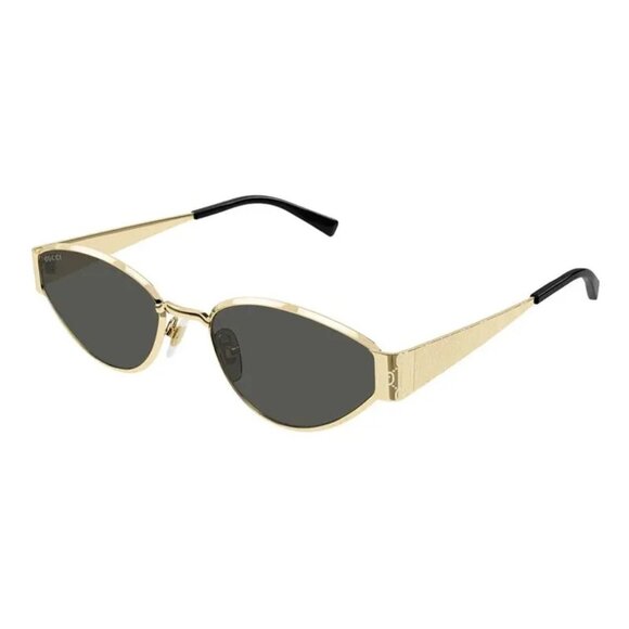 NEW GUCCI SUNGLASSES GOLD GREY WOMEN EYEWEAR